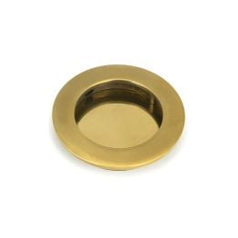 Aged Brass 75mm Plain Round Pull