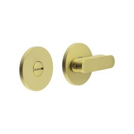 CR-803 Satin Brass Thumb Turn & Lock Round Rose - By Frelan Hardware - CR-803A7SB