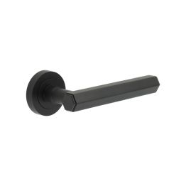 Jedo Hex Black Door Handle - By Frelan Hardware - JV849MB