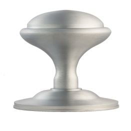 Round Centre Door Knob - Satin Chrome