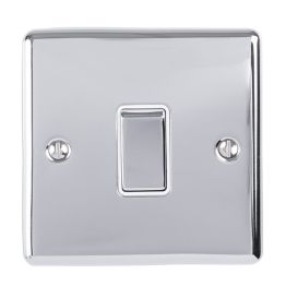 Eurolite Enhance Decorative 1 Gang Switch Polished Chrome