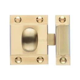 Heritage Brass Cupboard Latch with Oval Turn Satin Brass Finish