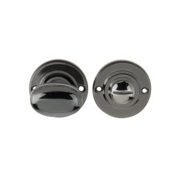 Jedo Oval Ringed Turn & Release 40mm Polished Black Nickel - By Frelan Hardware - JV2680PBN