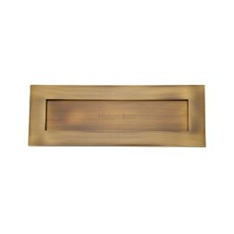 Heritage Brass Letterplate 14" x 4 1/2" Antique Brass finish