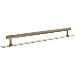 Millhouse Brass Pennington Hexagonal T-Bar Cabinet Pull Handle on Backplate 320mm - Antique Brass