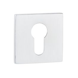 Tupai Exclusivo 5S Line Euro Escutcheons on 5mm Slimline Square Rose - White
