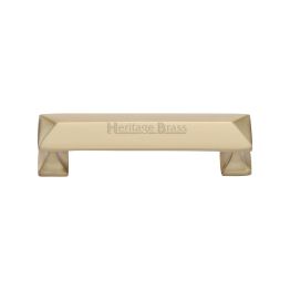 Heritage Brass Cabinet Pull Pyramid Design 96mm CTC Satin Brass Finish