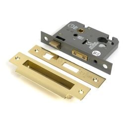 Polished Brass 3" Euro Profile Sash Lock