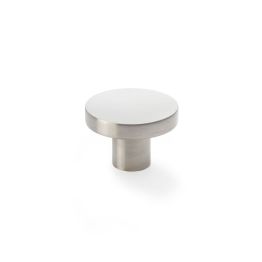Alexander & Wilks - Hanover Plain Cupboard Knob - Satin Nickel - Knob 38mm