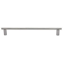 Heritage Brass Door Pull Handle Round Bar Design 489mm Satin Nickel Finish