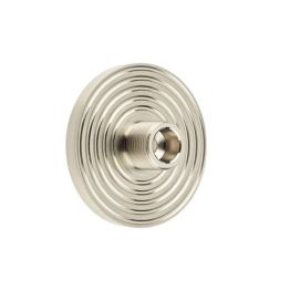 Burlington Reeded Bases to Suit Wall Mounted Doorstops Satin Nickel - By Frelan Hardware - BUR974SN