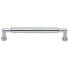 Heritage Brass Cabinet Pull Bauhaus Round Design 254mm CTC Polished Chrome Finish