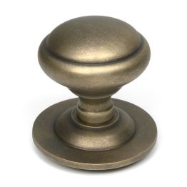 Burnished Brass Round Centre Door Knob