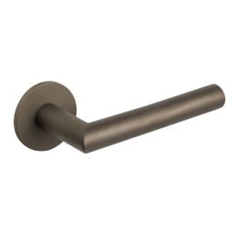 Tupai Exclusivo 5S Line Covela Lever Door Handle on 5mm Slimline Round Rose - Titanium