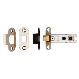 Radius Tubular Latch Bolt Through 76mm - Nickel Plate
