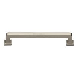 Heritage Brass Cabinet Pull Square Vintage Design 203mm CTC Satin Nickel Finish