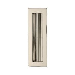 Reeded  Rectangular Flush Pull 175 x 58mm Polished Nickel finish