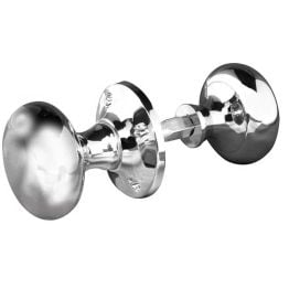 Jedo Mushroom Rim Door Knobs 50mm Polished Chrome - By Frelan Hardware - JV176APC