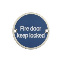Stainless Steel Fire Door Locked 75mm Satin Stainless Steel - By Frelan Hardware - JS101SSS