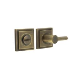 Burlington Easy Turn & Release Square Stepped Rose Antique Brass - By Frelan Hardware - BUR-82AB-152AB