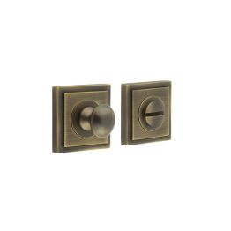 Burlington Turns & Releases Inner 1 Square Stepped Rose Antique Brass - By Frelan Hardware - BUR-80AB-152AB