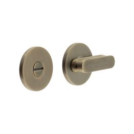 CR-803 Antique Brass Thumb Turn & Lock Round Rose - By Frelan Hardware - CR-803A7AB