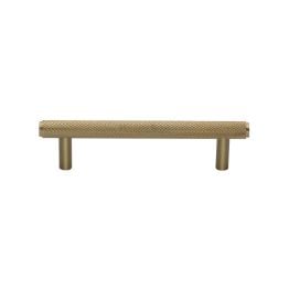 Heritage Brass Cabinet Pull Complete Knurl Design 96mm CTC Satin Brass finish