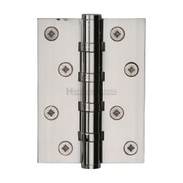Heritage Brass Hinge Brass with Ball Bearing 4" x 3" Polished Nickel finish