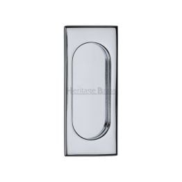 Flush Pull Handle 105mm Polished Chrome Finish