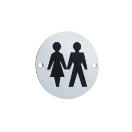 Stainless Steel Unisex Symbol 75mm Satin Anodised Aluminium - By Frelan Hardware - JS105SAA