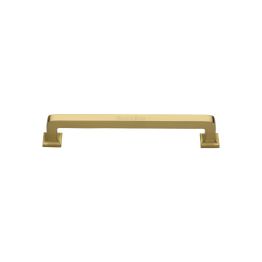Heritage Brass Cabinet Pull Square Vintage Design 101mm CTC Satin Brass Finish