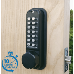 Borg BL2621 MG Pro ECP - Easicode Pro, Marine Grade Hex Knob - Back To Back Keypads, 60mm Tubular Latch, MG Pro (Black) Finish