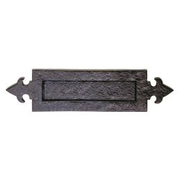 Fleur De Lys Letter Plate - Black Antique