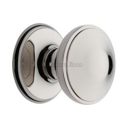 Heritage Brass Round Centre Door Knob 3" Polished Nickel finish