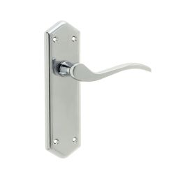 Paris Suite Door Handles on Latchplate Polished Chrome - By Frelan Hardware - JV281PC
