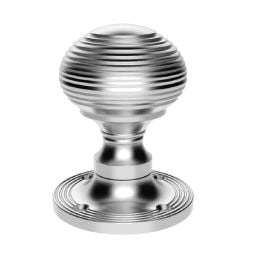 Queen Anne Mortice Knob - Satin Chrome
