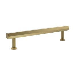 Millhouse Brass Pennington Hexagonal T-Bar Cabinet Pull Handle 160mm - Satin Brass