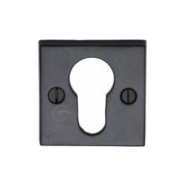 Black Iron Rustic Euro Profile Cylinder Escutcheon