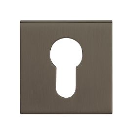 Tupai Rapido Curva/QuadraLine Euro Escutcheons on Square Rose - Titanium