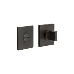 CR-802 Dark Bronze Thumb Turn & Lock Square Rose - By Frelan Hardware - CR-802B7DB