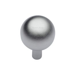 Heritage Brass Cabinet Knob Sphere Design 22mm Satin Chrome finish