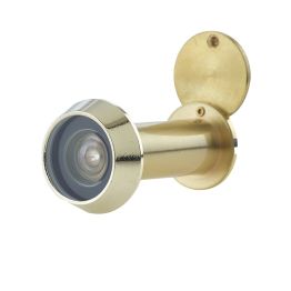 Jedo 180 Degree Door Viewers to Fit 50-70mm Doors FD30/60 C/W Intumescent Satin Brass - By Frelan Hardware - JV945SB