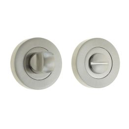 Jedo Designer Turns & Releases 50mm Round Rose no Indicator 50x10mm Satin Nickel - By Frelan Hardware - JV2666SN
