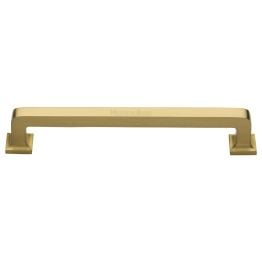 Heritage Brass Cabinet Pull Square Vintage Design 254mm CTC Satin Brass Finish