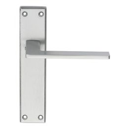 Serozzetta Zone Lever On Latch Backplate - Satin Chrome