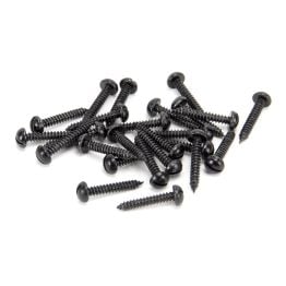 Black 8 x 1" Round Head Screws (25)