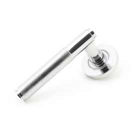 Polished Chrome Brompton Lever on Rose Set (Plain)