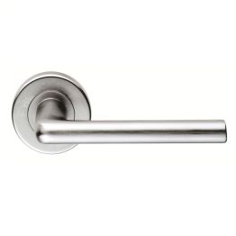 Serozzetta Uno Lever On Round Rose - Satin Chrome