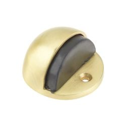 Jedo Oval Floor Mounted Door Stop 46x26mm Satin Brass - By Frelan Hardware - JV86SB