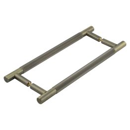 Venice Linear Knurled 300x19mm Antique Brass Pull Handle Back to Back - By Frelan Hardware - JV1803ABB2B